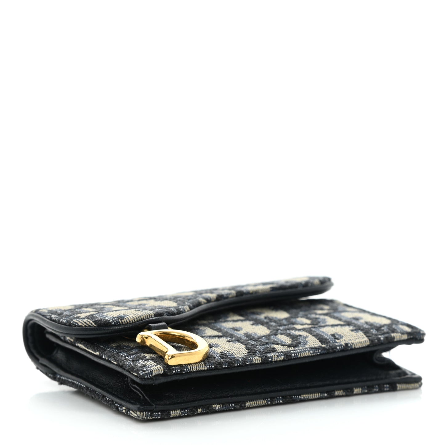 Oblique Saddle Card Holder Blue
