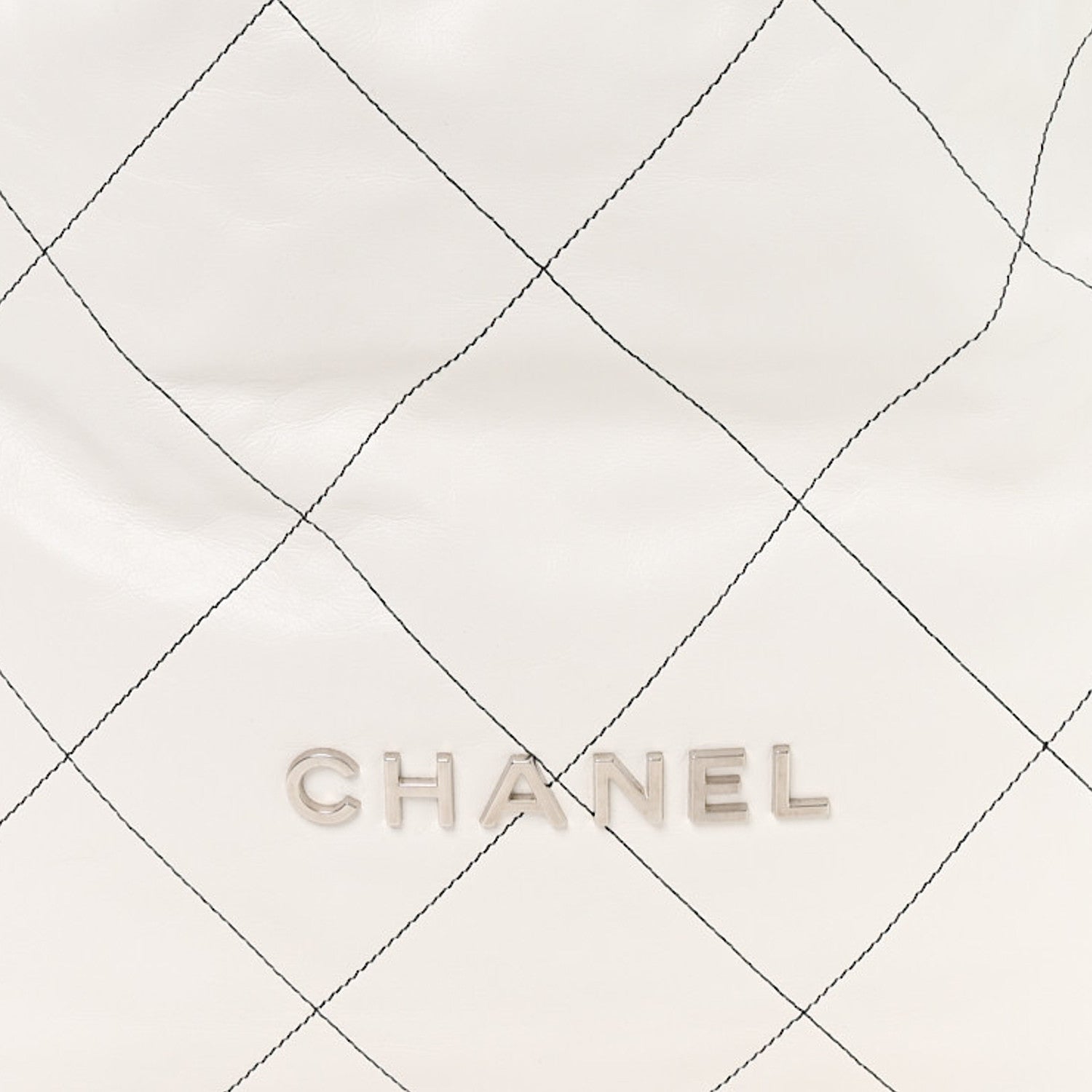 Chanel Shiny Calfskin Quilted Chanel 22 White Black 9 of 11