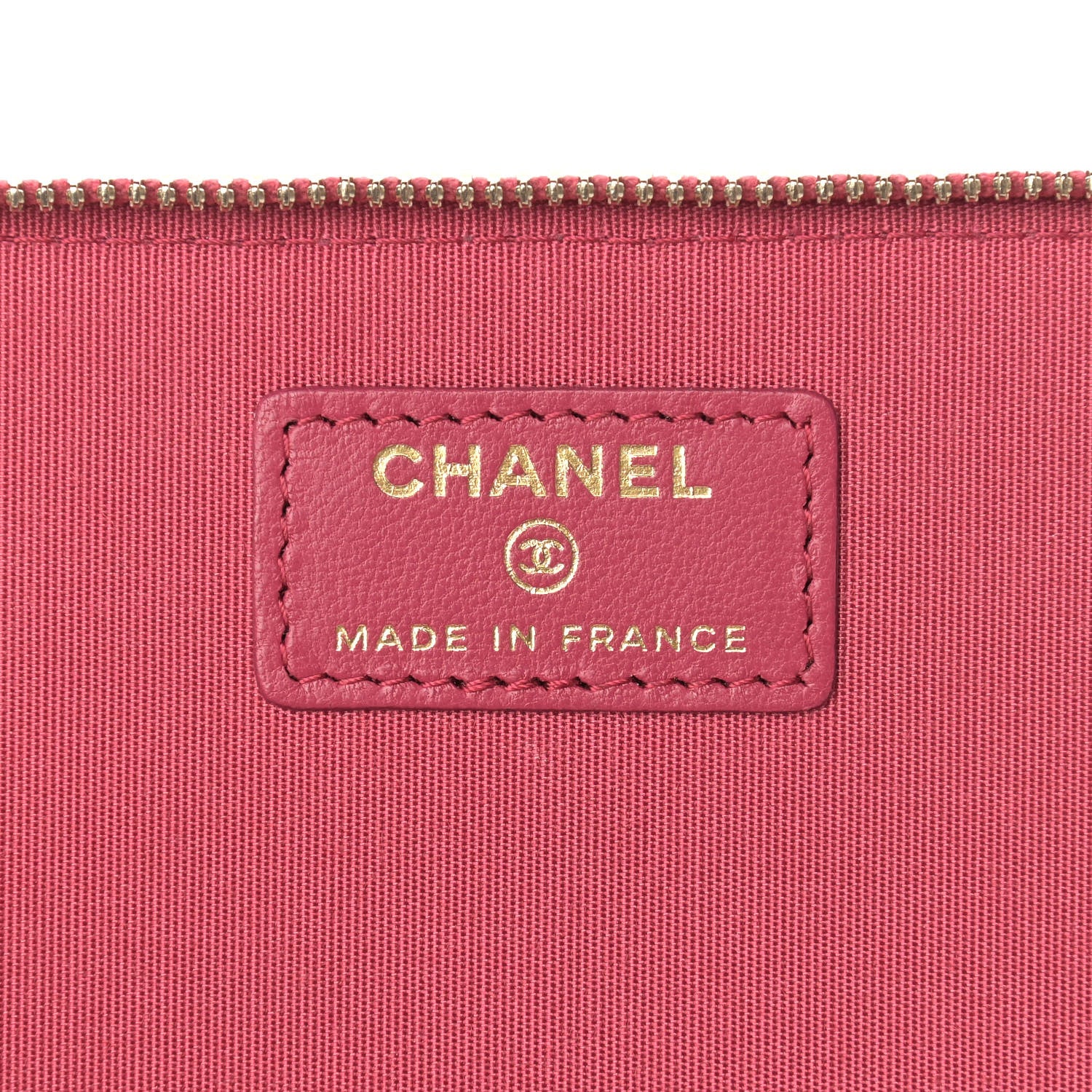 Chanel Lambskin Quilted Small Top Handle Vanity Case With Chain Dark Pink 6 of 10