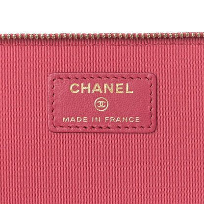 Chanel Lambskin Quilted Small Top Handle Vanity Case With Chain Dark Pink 6 of 10