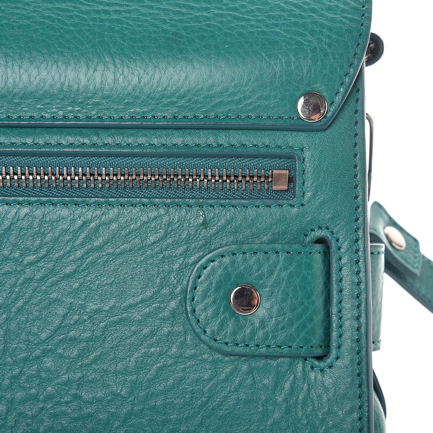 Calfskin Mini PS11 Classic Shoulder Bag Emerald