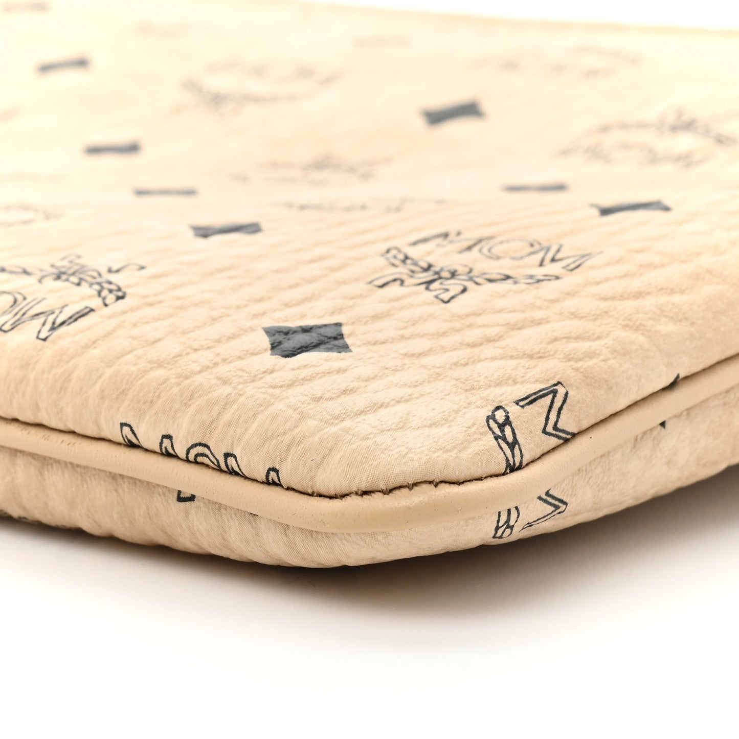 Visetos Medium Crossbody Pouch Beige