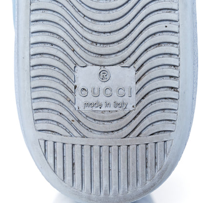 Gucci Calfskin Interlocking G Perforated Womens Ace Sneakers 38.5 Porcelain Light Blue Zaffiro 7 of 11