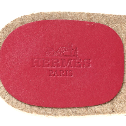 Hermes Nappa Famosa Espadrille Sandals 36 Rosa Framboise 7 of 8