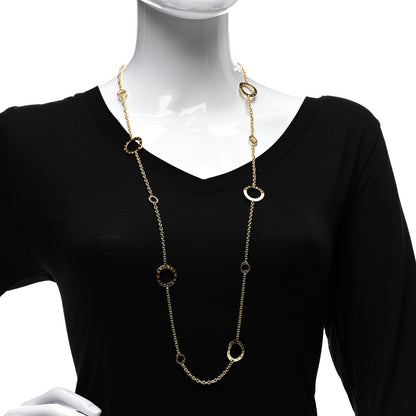 Bulgari 18K Yellow Gold Sautoir Station Necklace 2 of 4