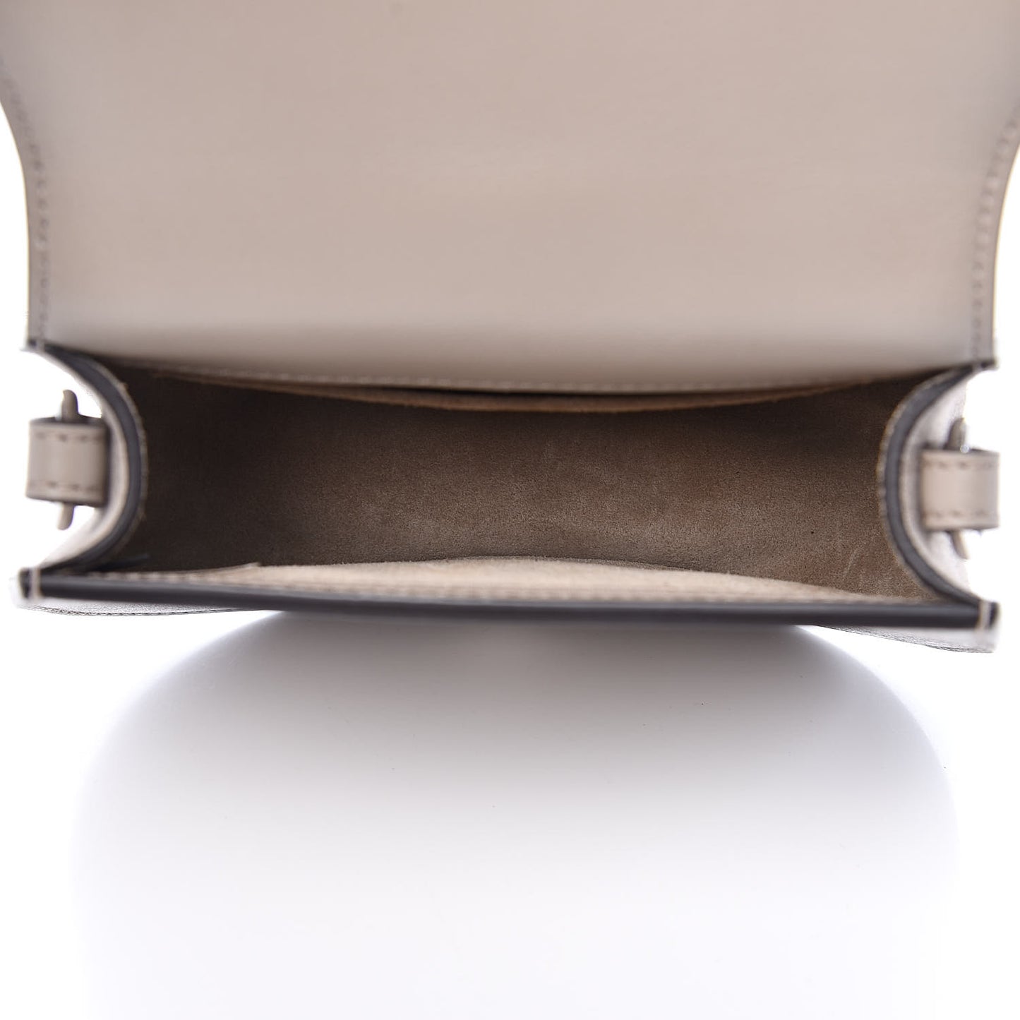 Calfskin Suede Python Print Small Nile Bracelet Bag Motty Grey
