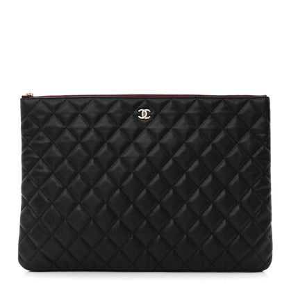 Chanel Caviar Quilted Large Cosmetic Case Black 1 of 8