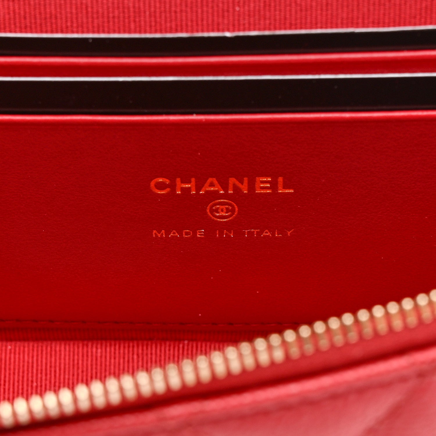 Chanel Caviar Quilted Top Handle Slim Vanity With Chain Red 6 of 11