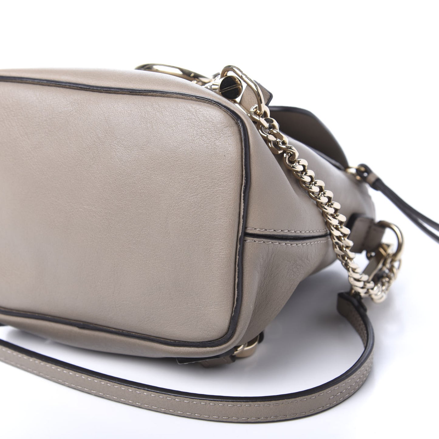 Suede Calfskin Mini Faye Backpack Motty Grey