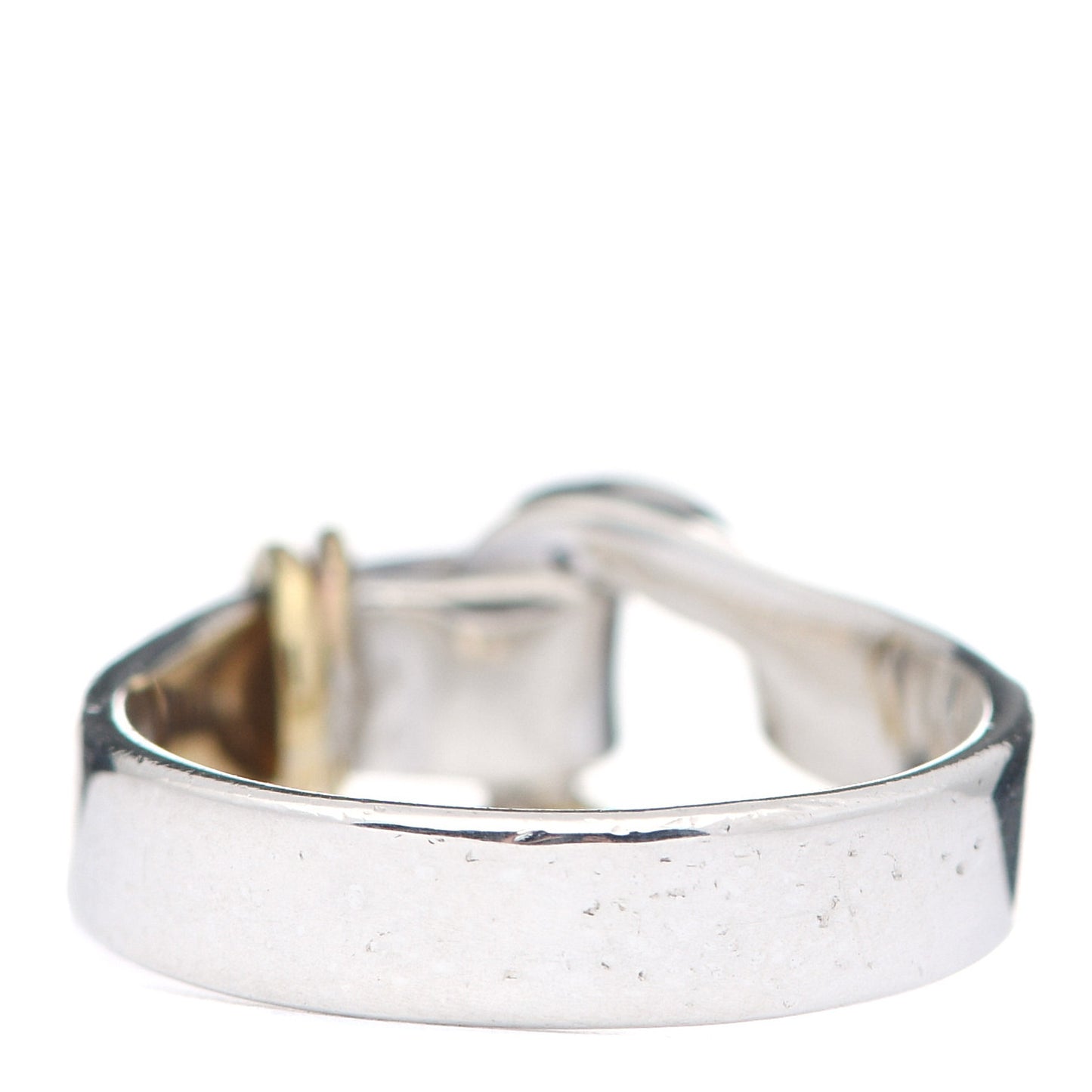 Sterling Silver 18K Yellow Gold Hook Ring 49 5