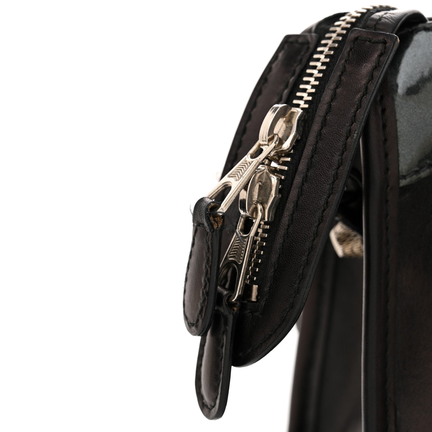 Balenciaga Smooth Calfskin Metallic Patent Giant 12 Silver Hardware Mini City Black Gris 15 of 16