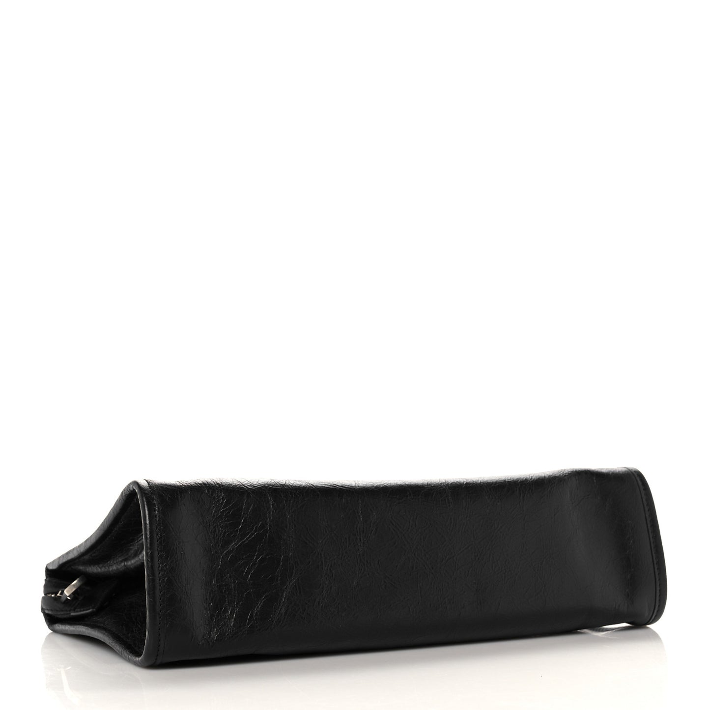 Fluffy Calfskin Morpheus Zip Pouch Black
