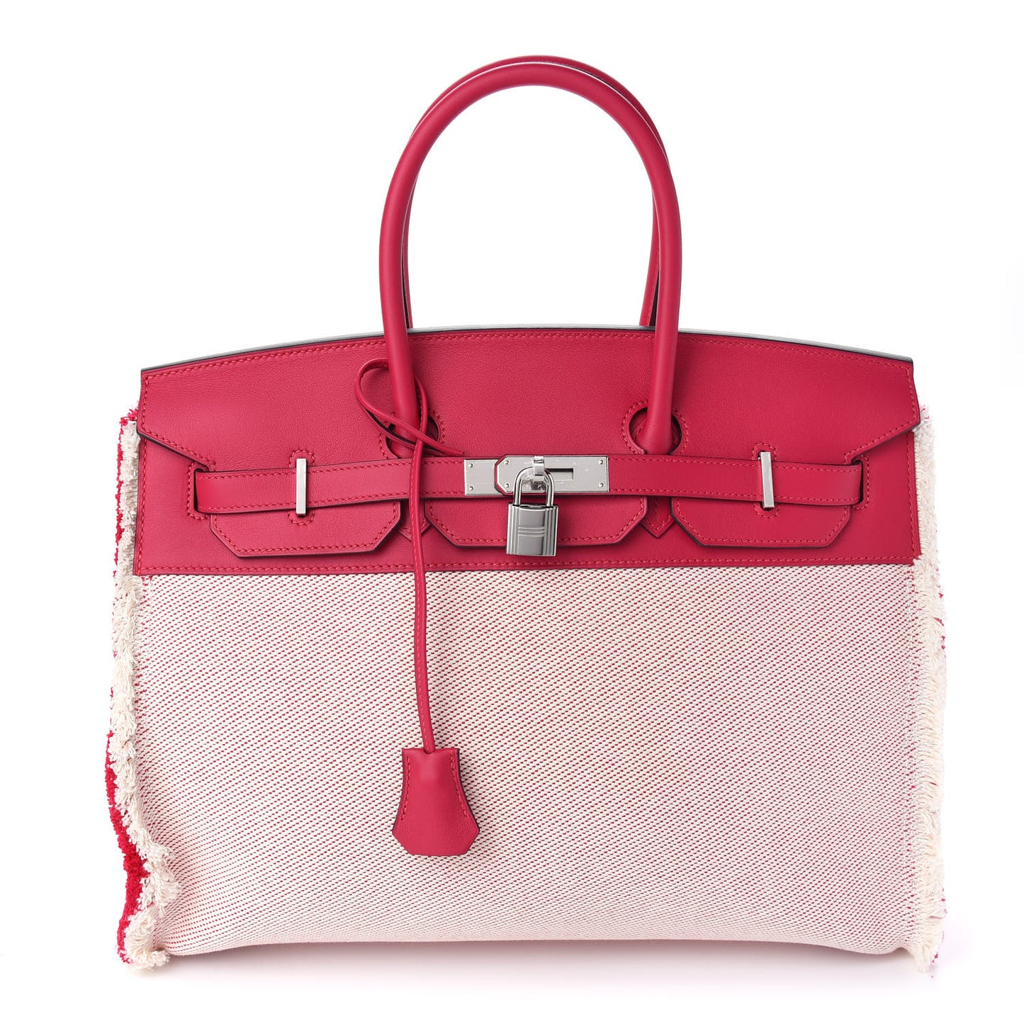 Swift Twill H Fray Fray Birkin 35 Framboise Ecru