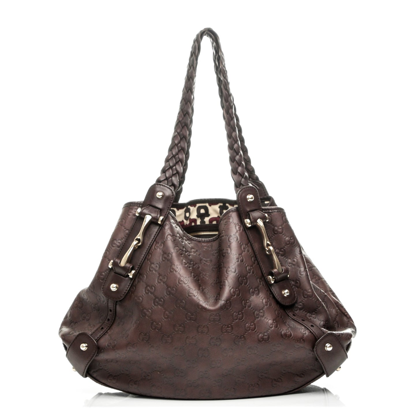Guccissima Medium Pelham Shoulder Bag Dark Brown