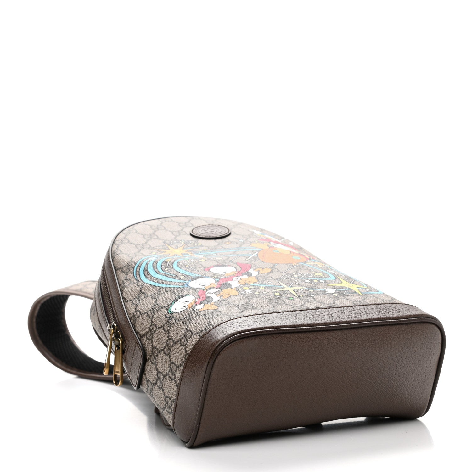 Gucci X DISNEY GG Supreme Monogram Donald Duck Small Interlocking G Dome Backpack Beige Multicolor New Acero 4 of 10