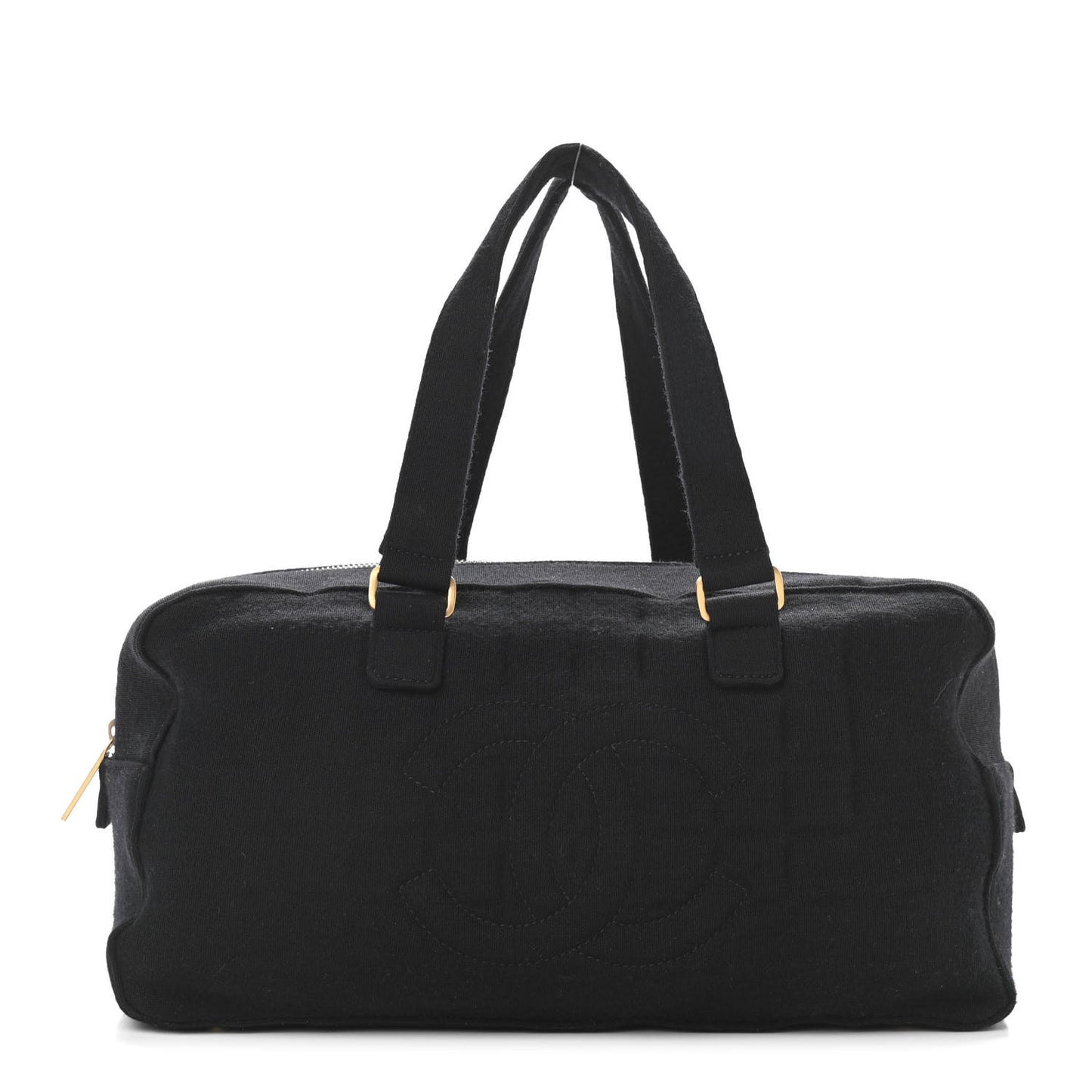 Jersey Square Quilted Bowler Black