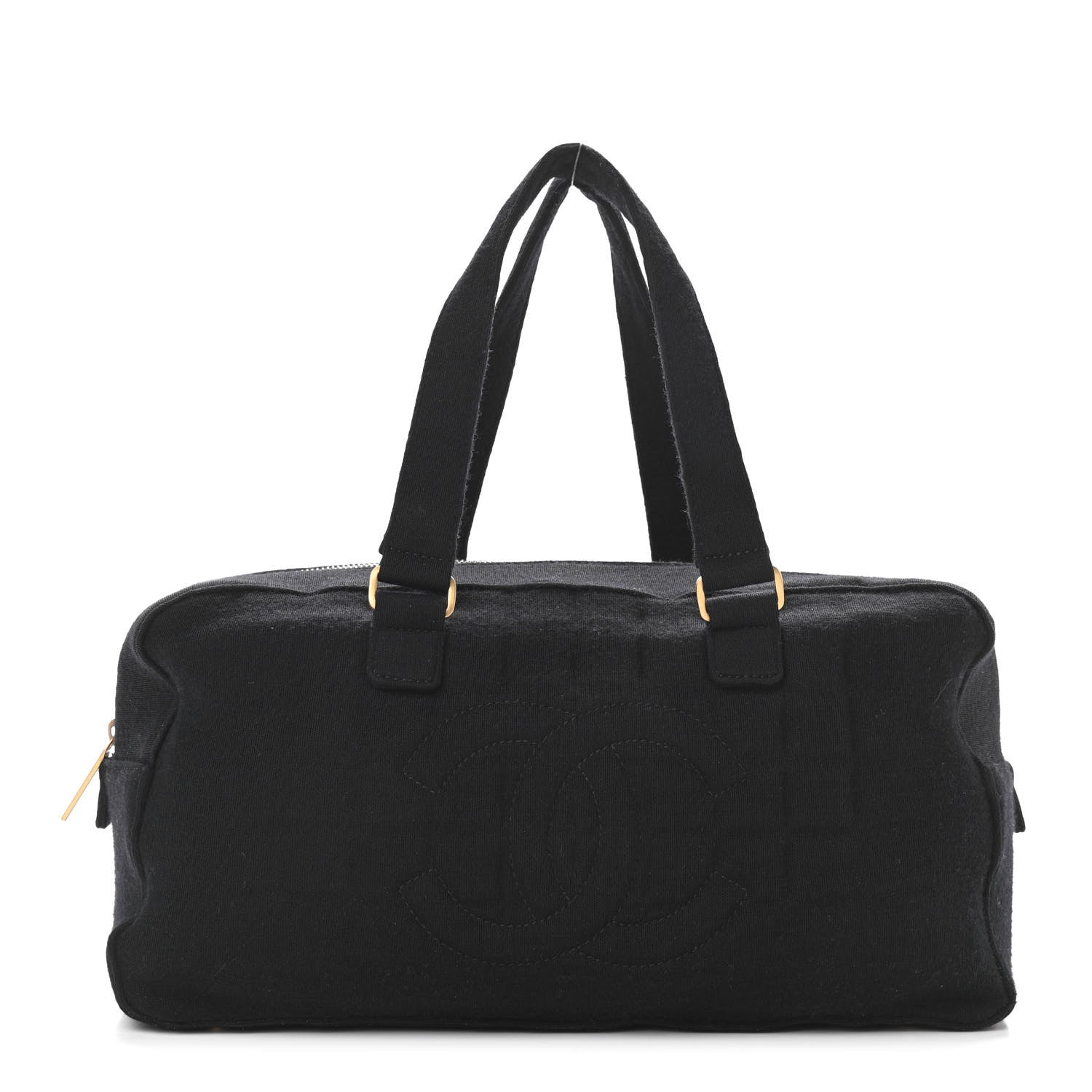 Chanel Jersey Square Quilted Bowler Black 1 of 13