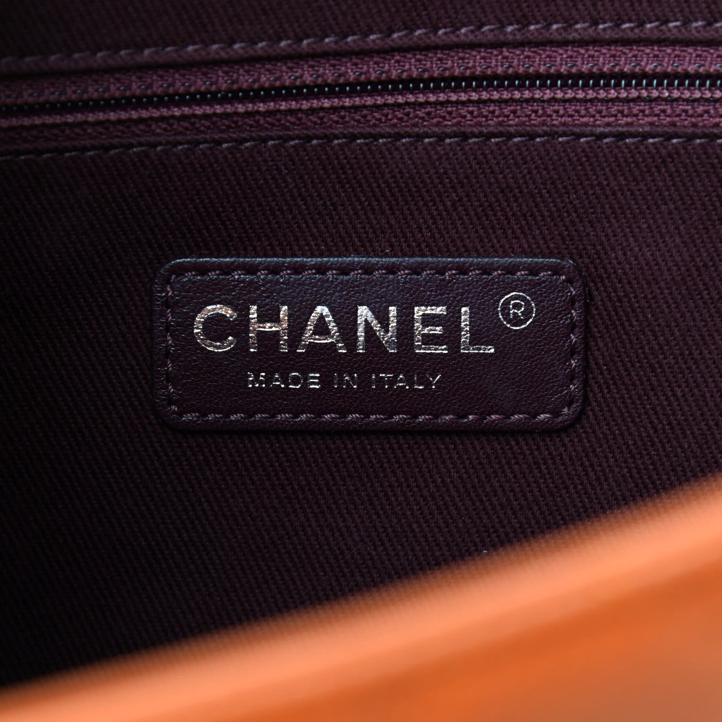 Caviar Quilted Large Retro Class Flap Orange