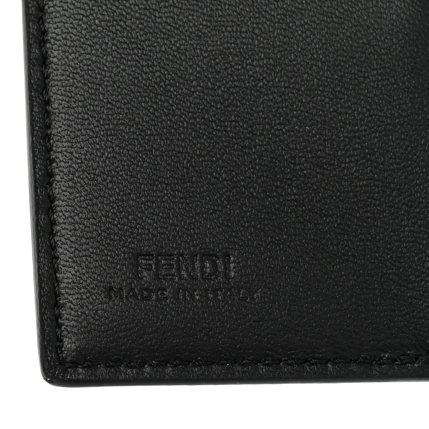 Nappa Matisse FF Diagonal Embossed Micro Tri-Fold Wallet Black