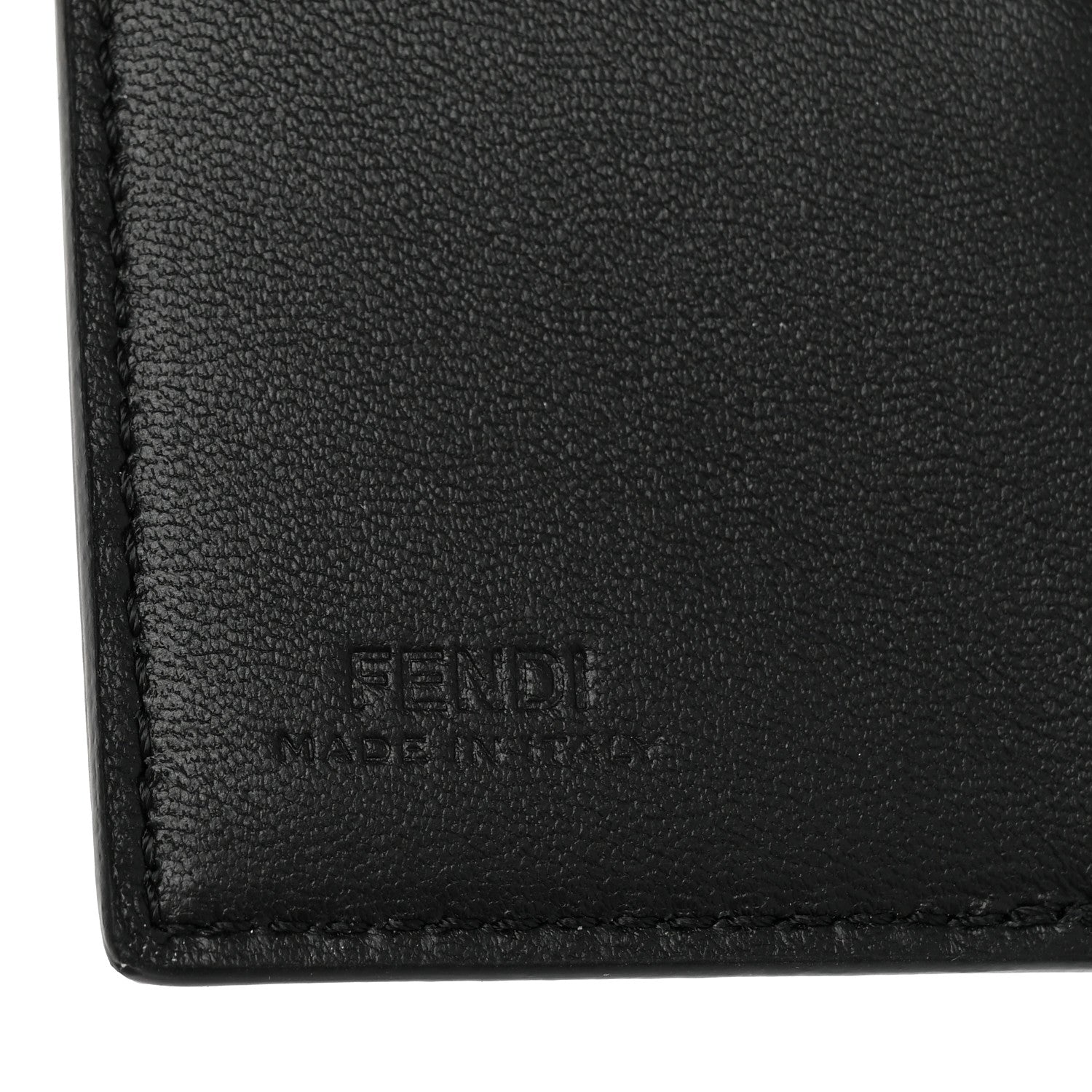 Fendi Nappa Matisse FF Diagonal Embossed Micro Tri-Fold Wallet Black 8 of 10