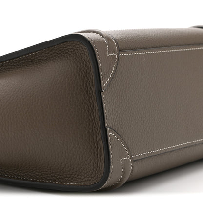 Celine Drummed Calfskin Nano Luggage Souris 9 of 10