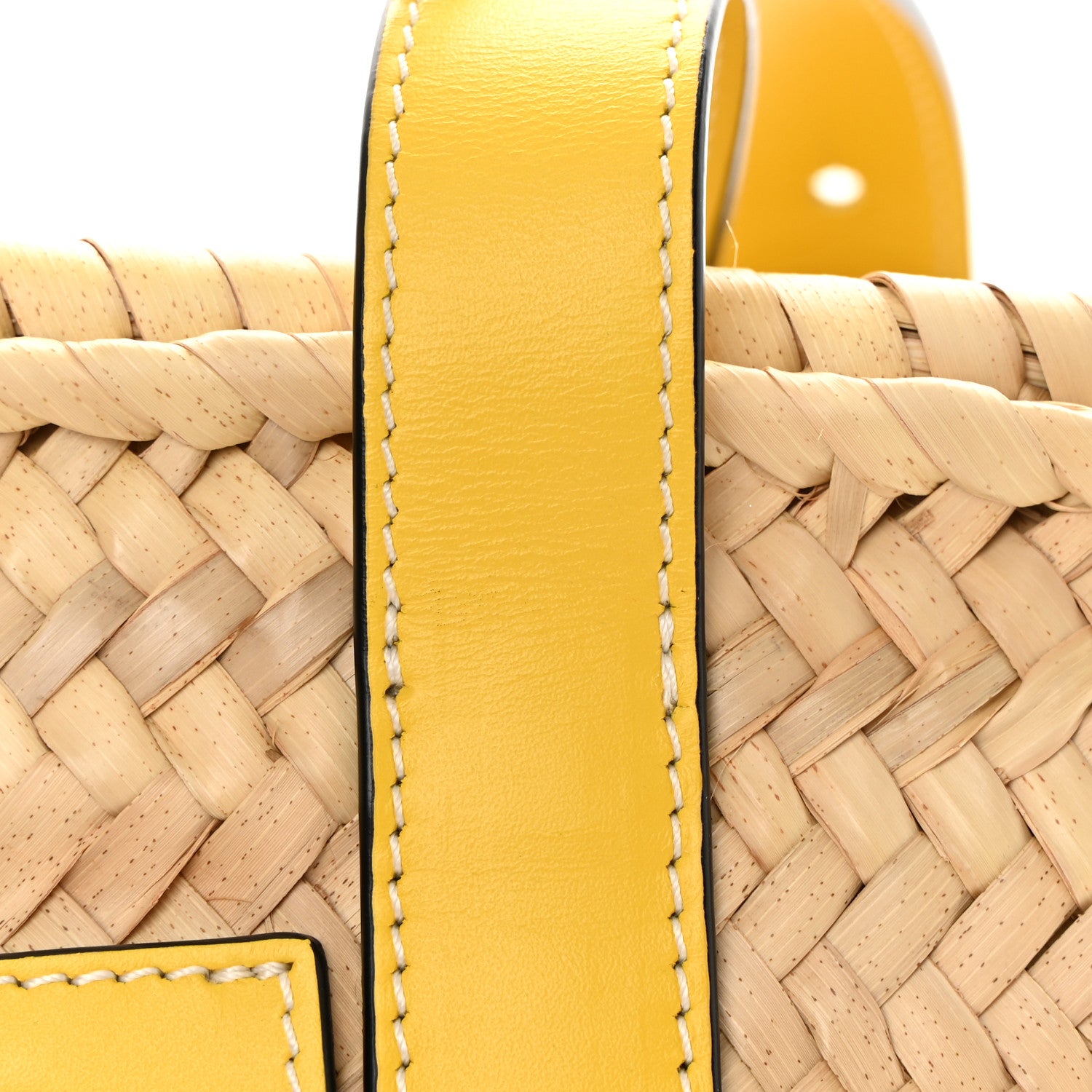 Loewe Raffia Small Basket Tote Bag Natural Yellow 12 of 13