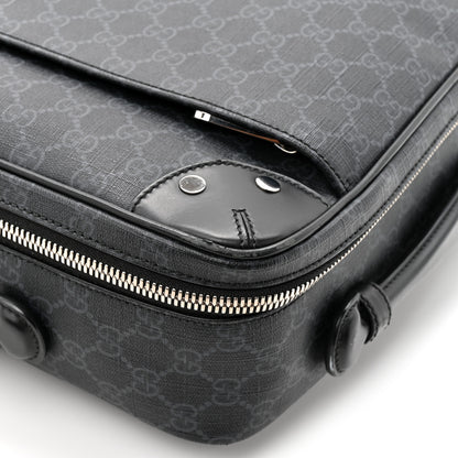 Gucci GG Supreme Monogram Briefcase Backpack Black Grey 17 of 20