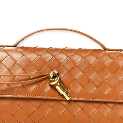 Bottega Veneta Nappa Intrecciato Long Andiamo Top Handle Clutch Cognac 7 of 7