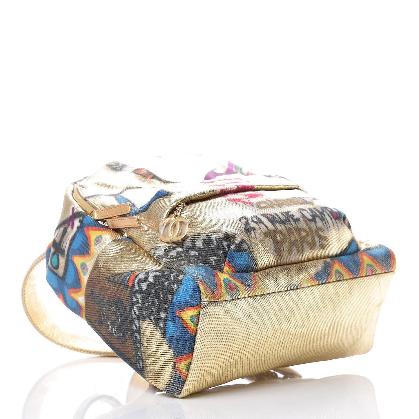 Graffiti Printed Canvas Street Spirit Backpack Multicolor