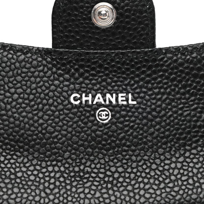 Chanel Caviar Quilted Flap Card Holder Wallet Black 6 of 9