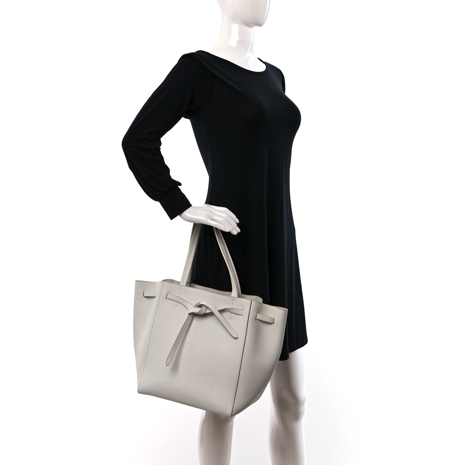 Celine Soft Grained Calfskin Small Belt Cabas Phantom Mineral 2 of 14