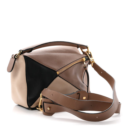 Loewe Calfskin Small Puzzle Bag Sand Hazelnut Ash 3 of 10