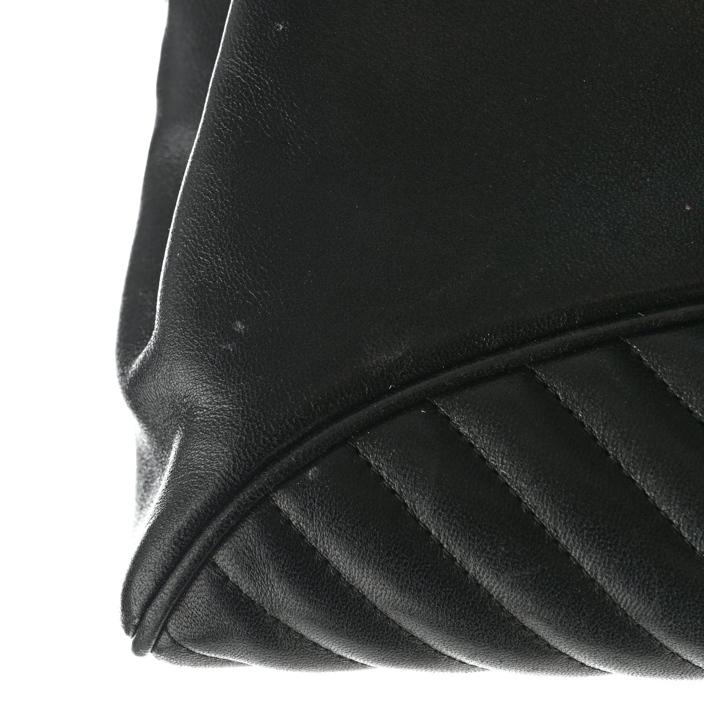 Lambskin Chevron Evening Clutch Black
