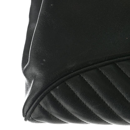 Chanel Lambskin Chevron Evening Clutch Black 10 of 13