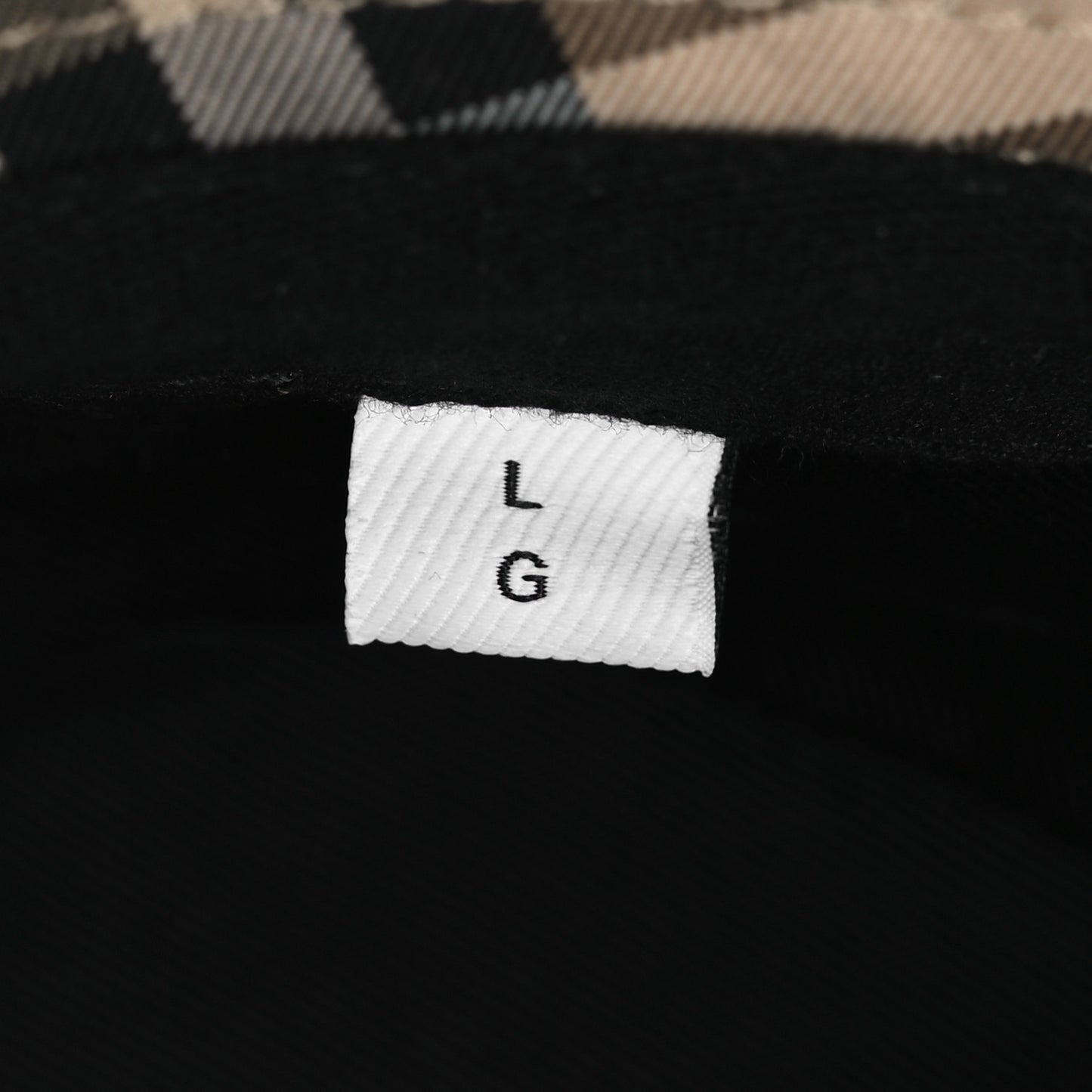 Technical Cotton Vintage Check Bucket Hat L Archive Beige