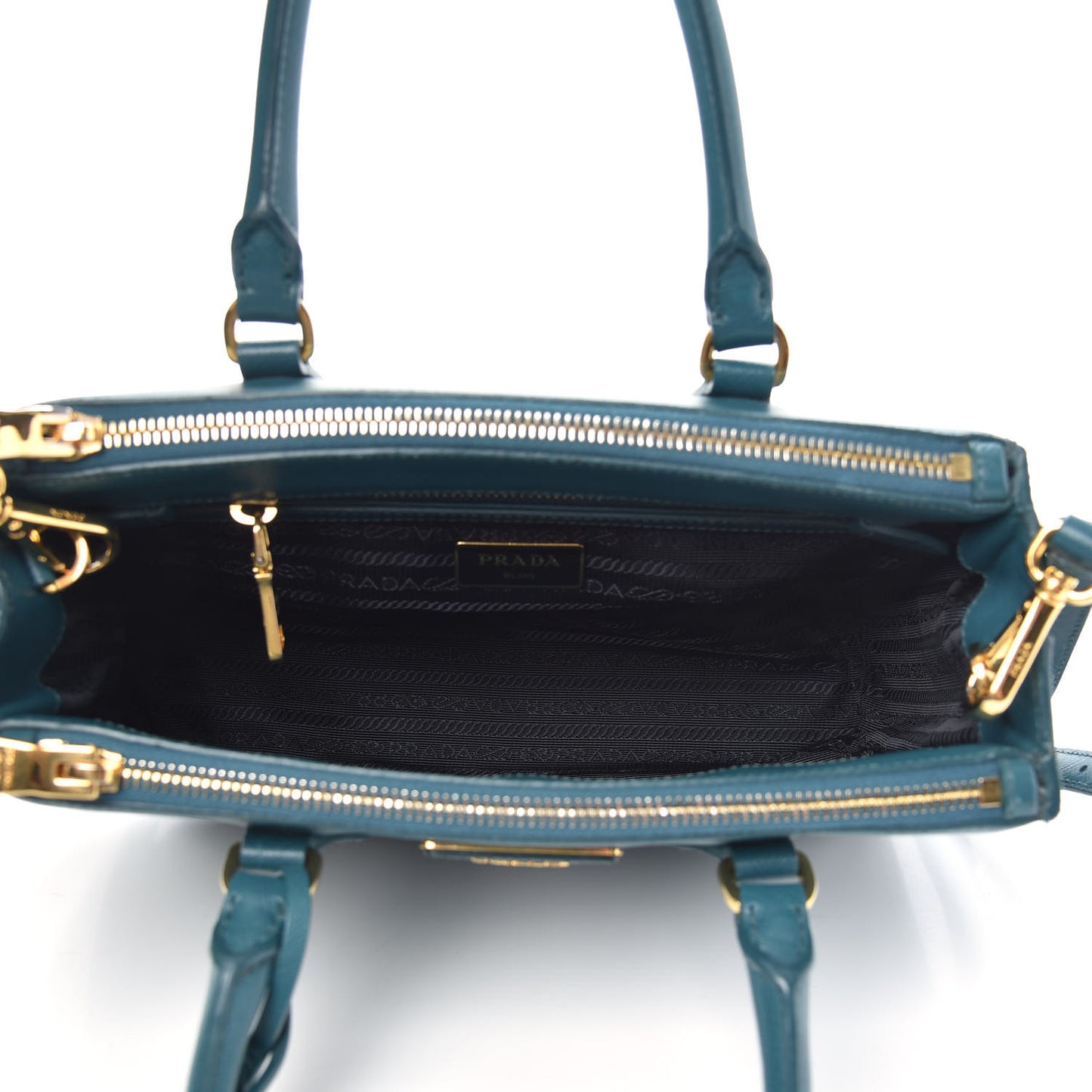 Saffiano Lux Mini Galleria Double Zip Tote Ottanio