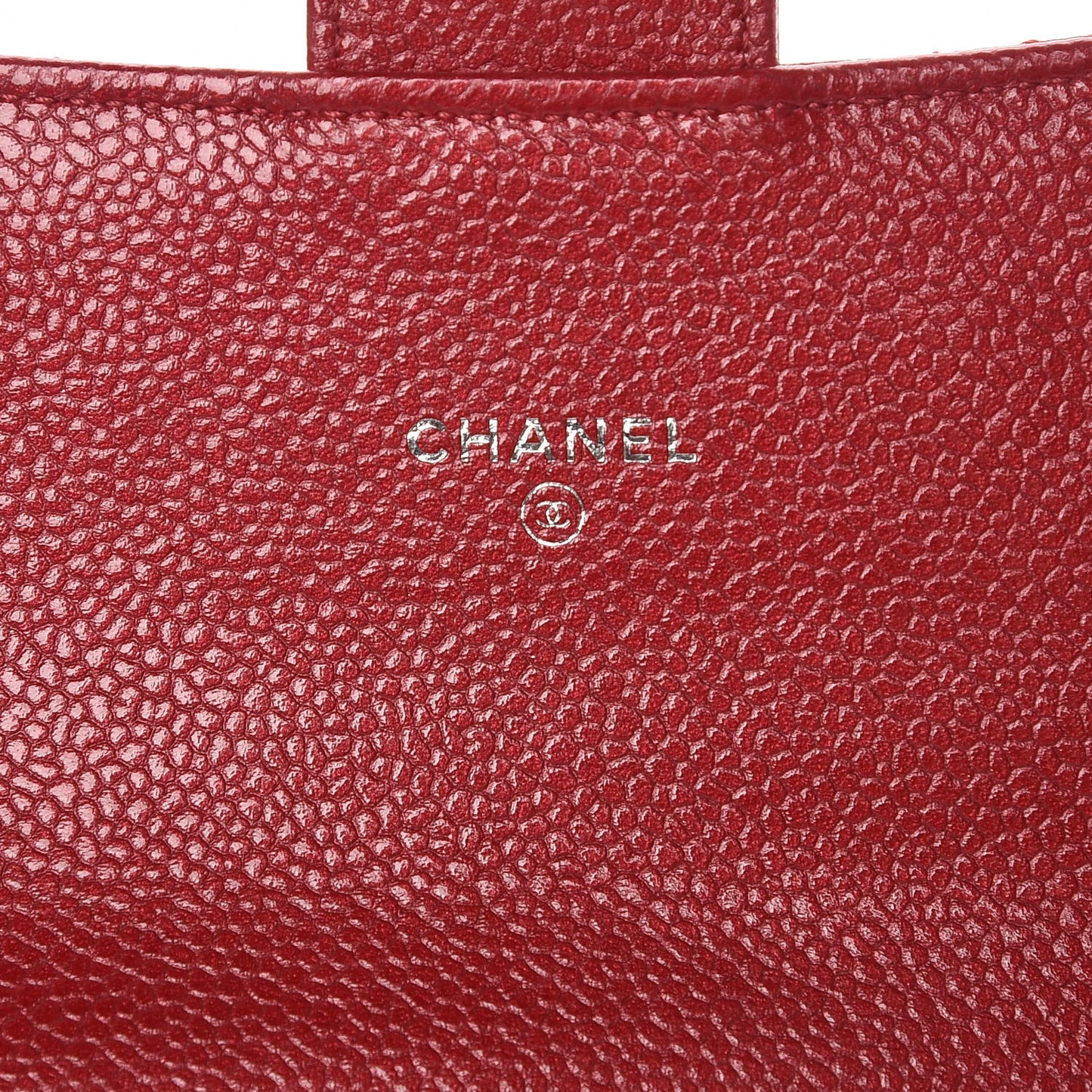 Caviar Quilted Travel Wallet Red