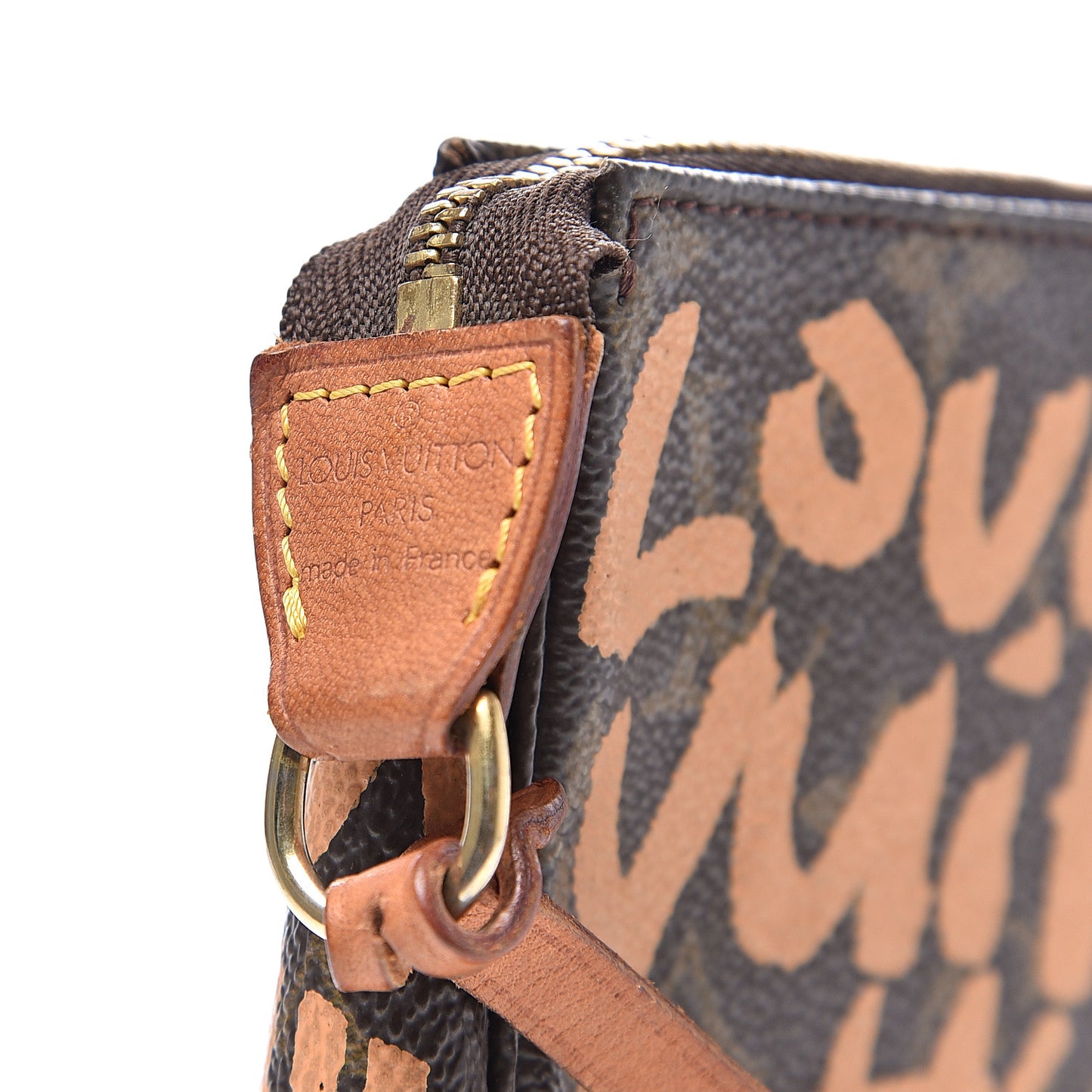 Monogram Graffiti Pochette Accessories Peach