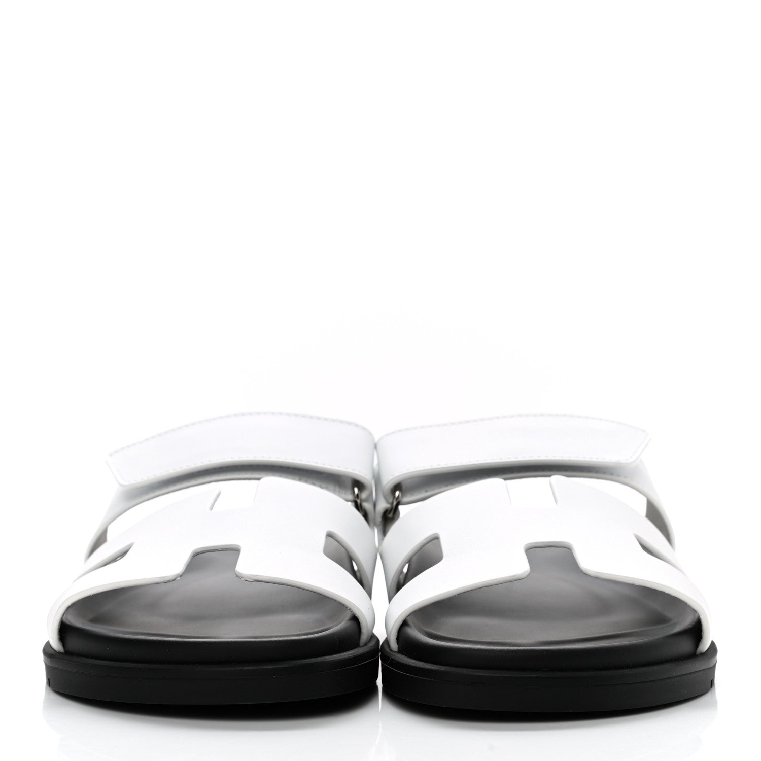 Hermes Calfskin Womens Chypre Sandals 39.5 White 2 of 9