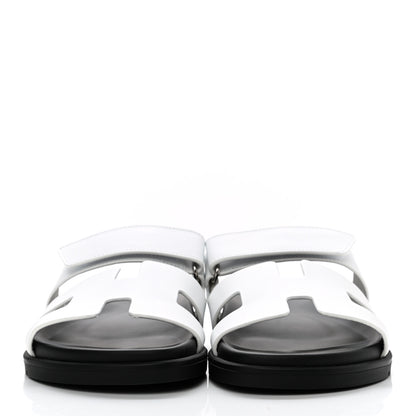 Hermes Calfskin Womens Chypre Sandals 39.5 White 2 of 9