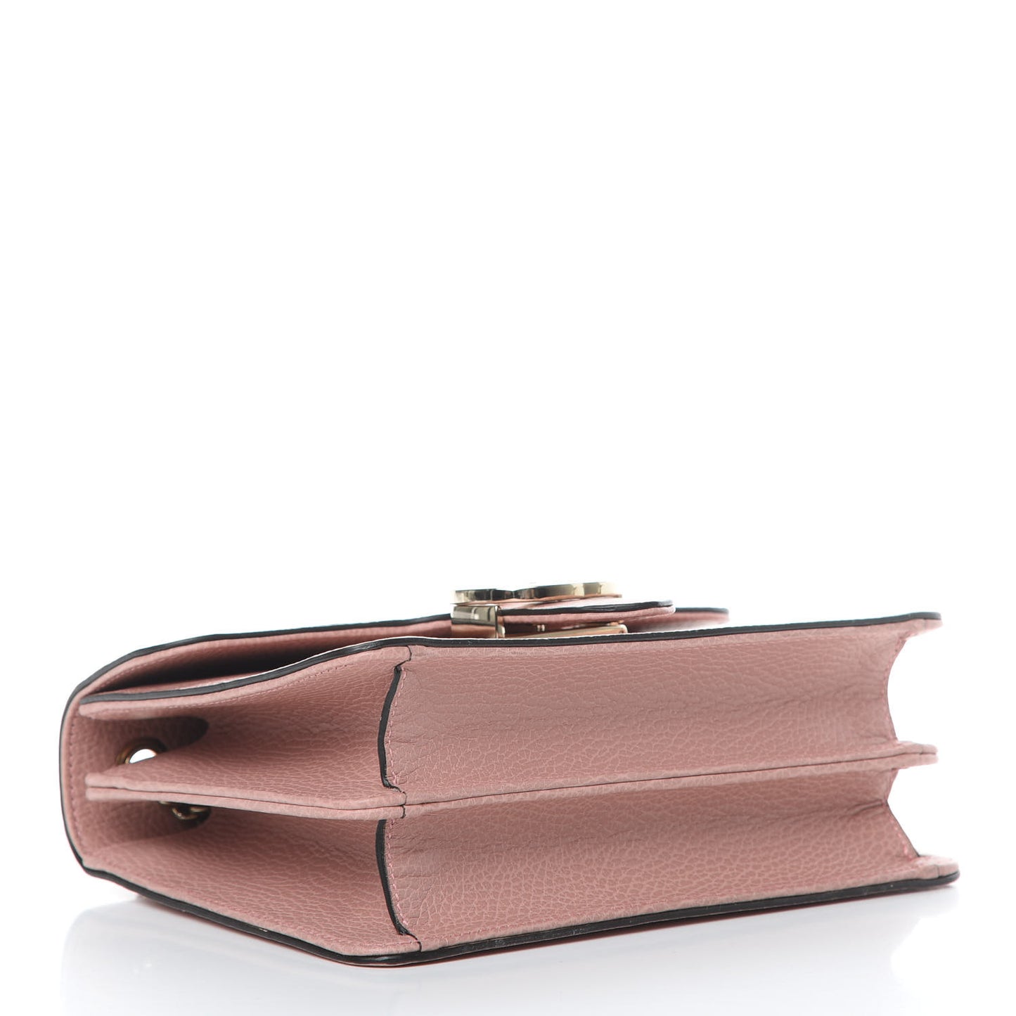 Dollar Calfskin Small Interlocking G Shoulder Bag Soft Pink