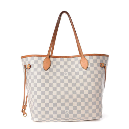 Louis Vuitton Damier Azur Neverfull MM Rose Ballerine 1 of 23