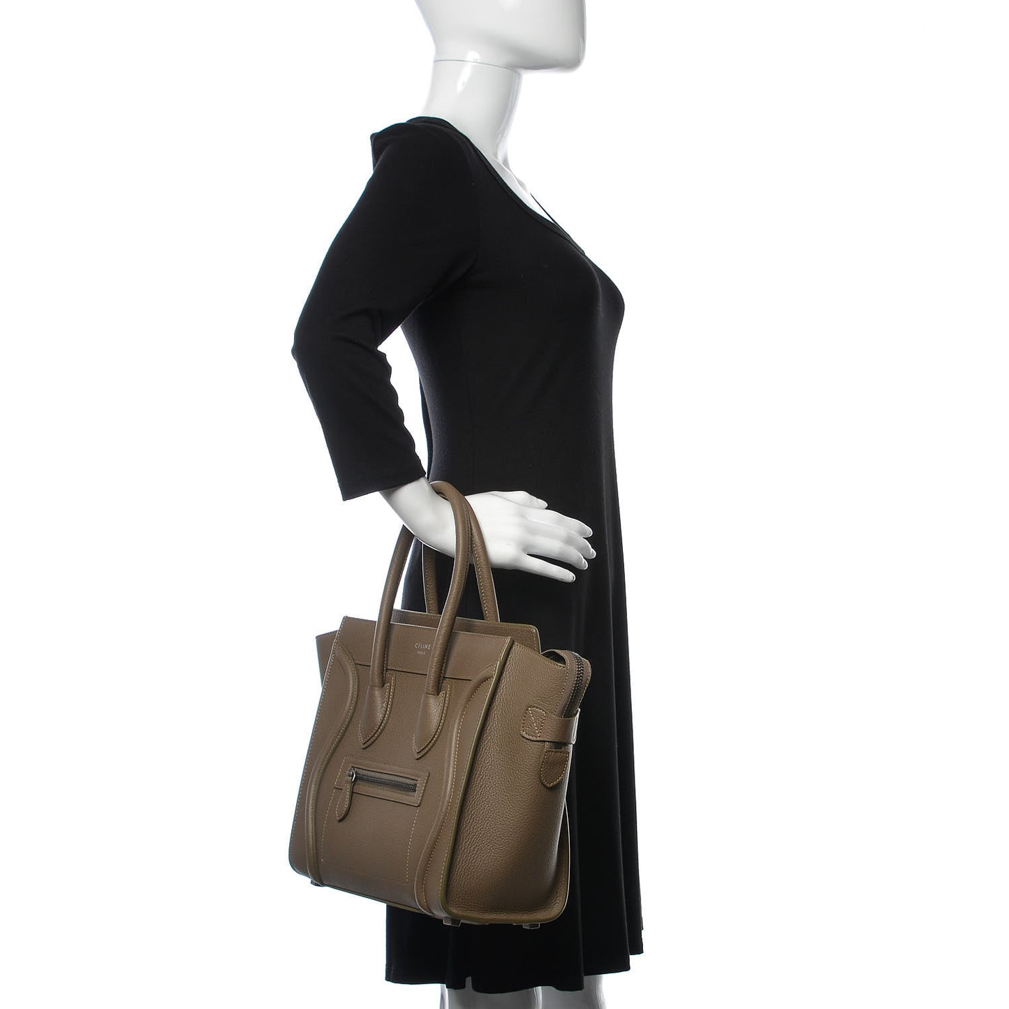 Drummed Calfskin Micro Luggage Souris