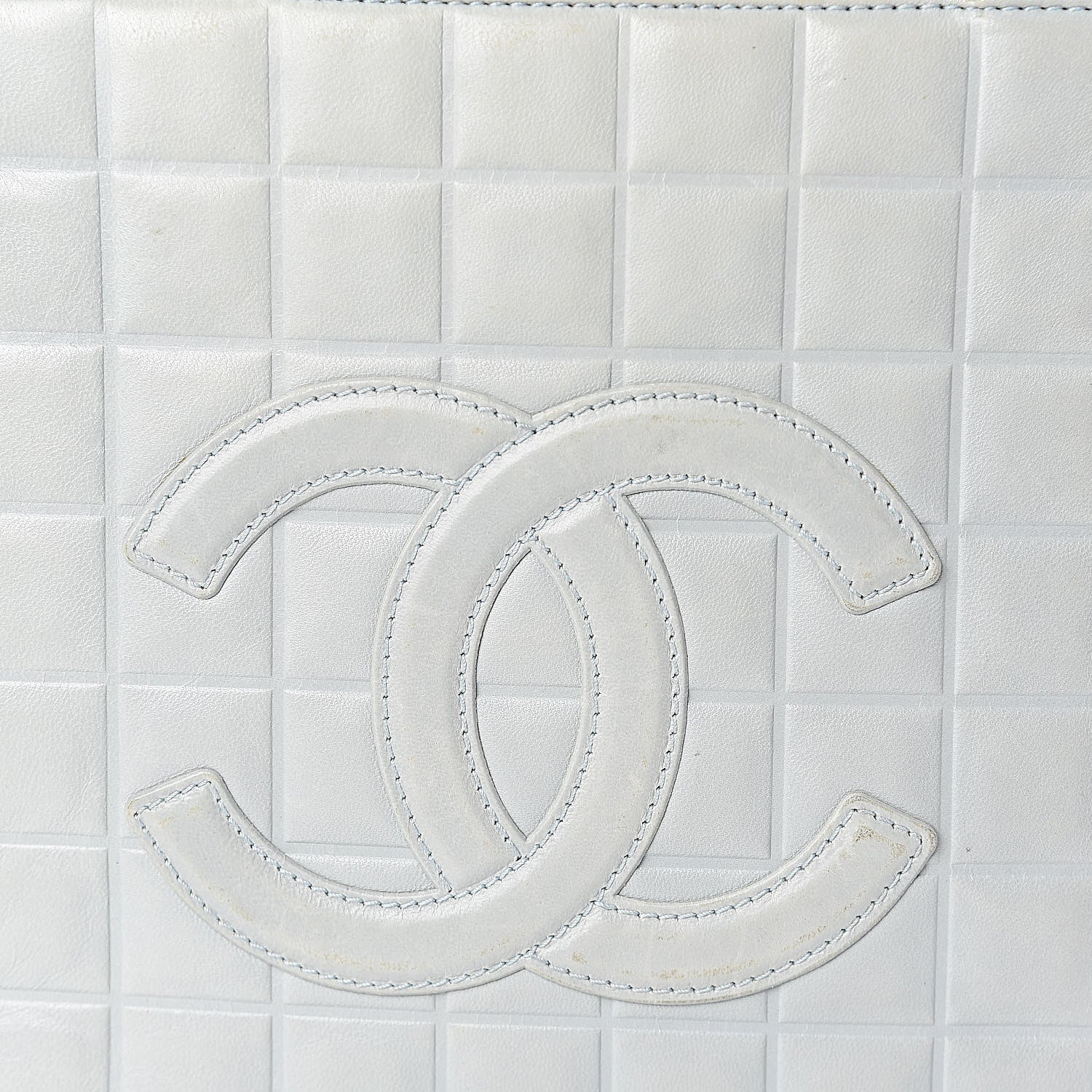 Chanel Lambskin Chocolate Bar Quilted Small Shoulder Bag Light Blue 14 of 24