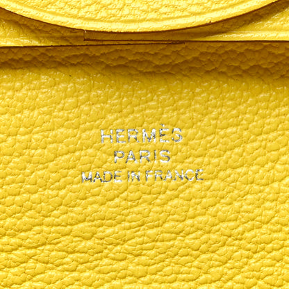Hermes Chevre Mysore Bastia Coin Purse Jaune Citron 6 of 7