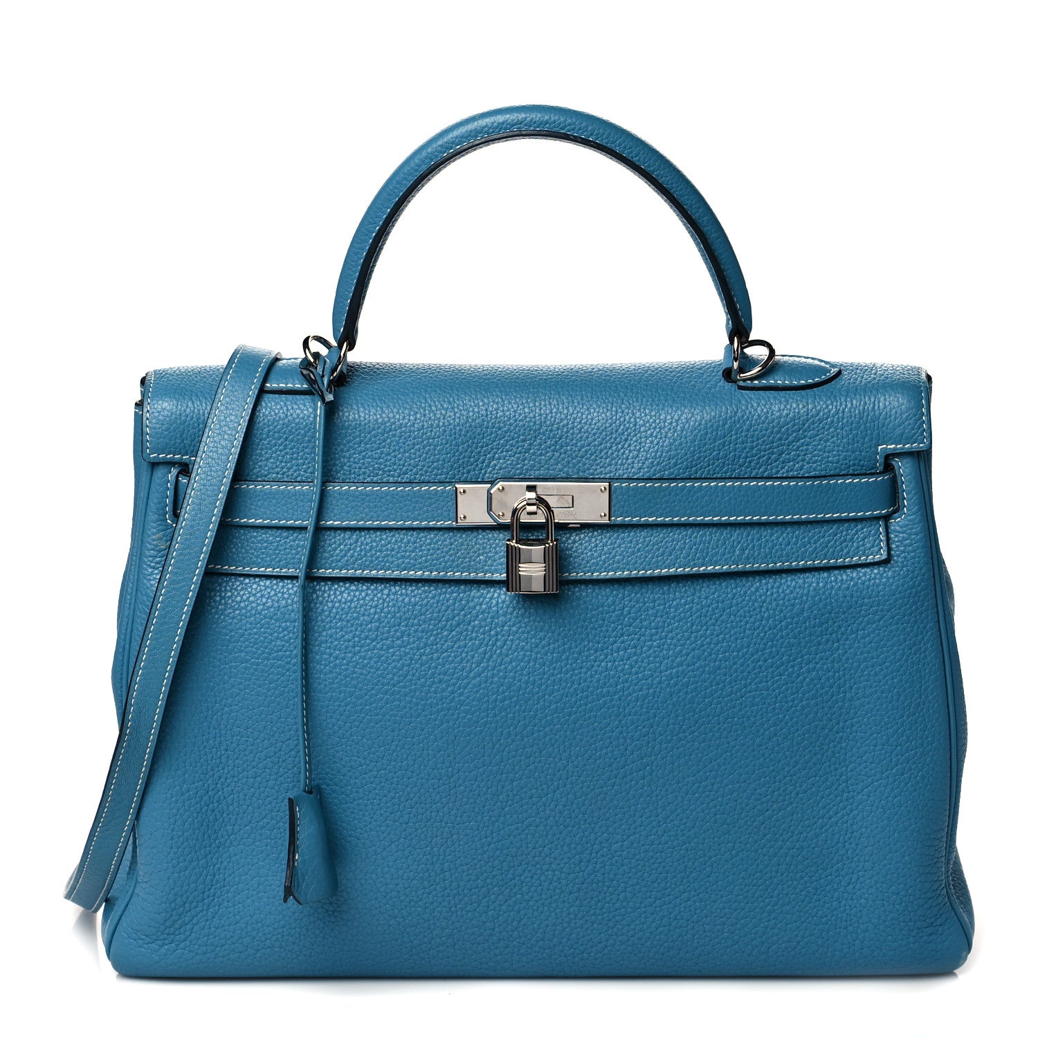 Hermes Taurillon Clemence Kelly Retourne 35 Blue Jean 1 of 10