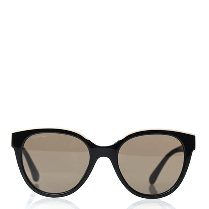 Chanel Acetate CC Butterfly Sunglasses 5414 Black Beige 2 of 9