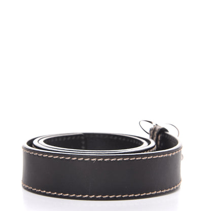 Gucci Calfskin Script Belt 80 32 Dark Brown 3 of 6