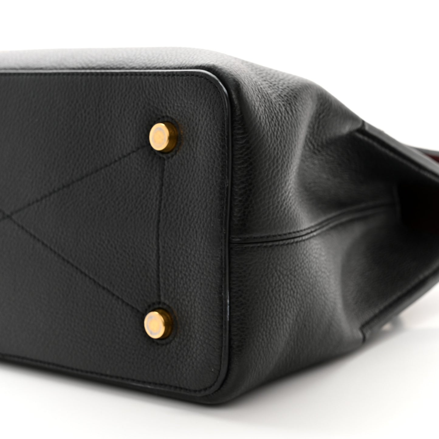 Small Classic Grain Calfskin Large Seaton Black