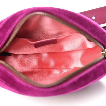 Gucci Velvet Matelasse GG Marmont Belt Bag 75 30 Fuchsia Violet Cyclamen 5 of 10